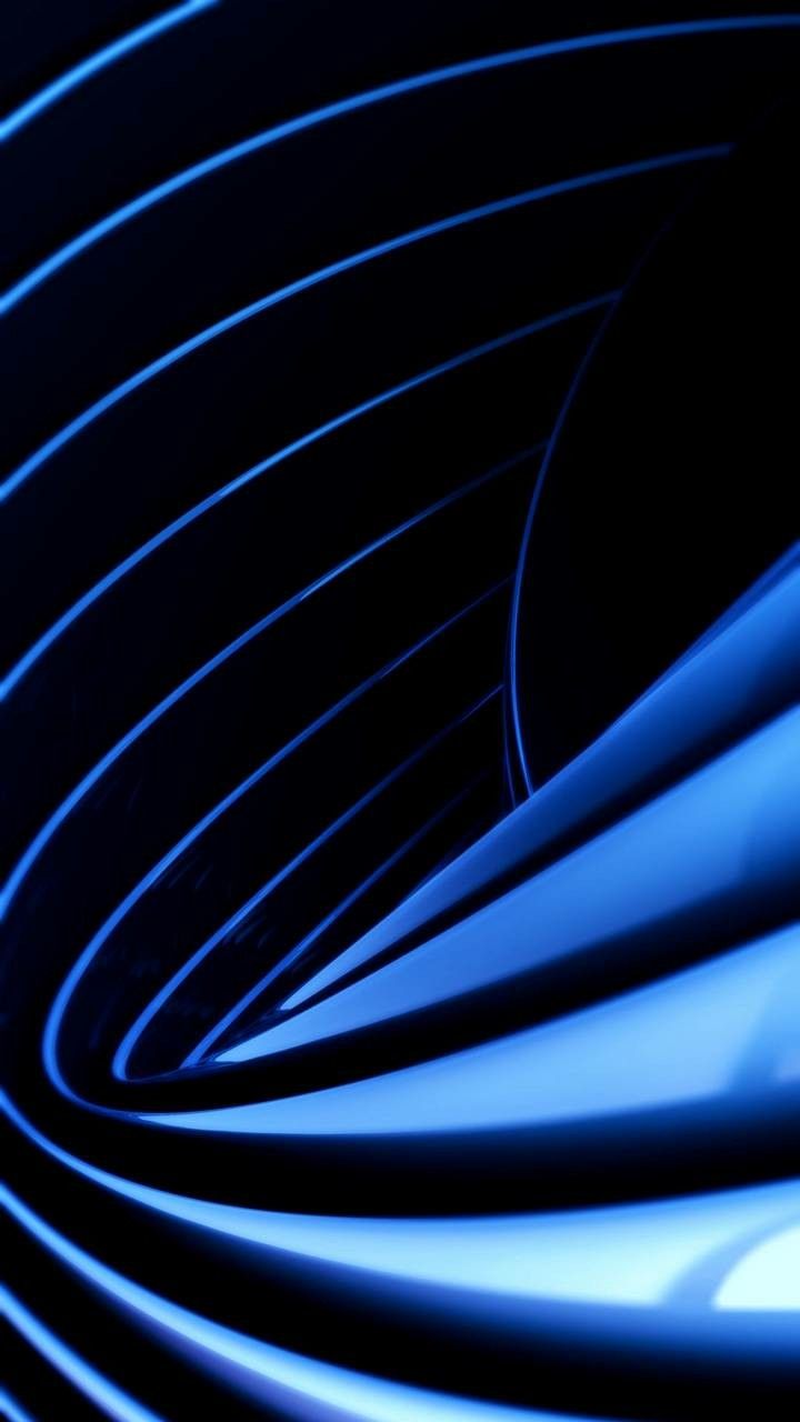 Linhas de luz azul em um fluxo contínuo